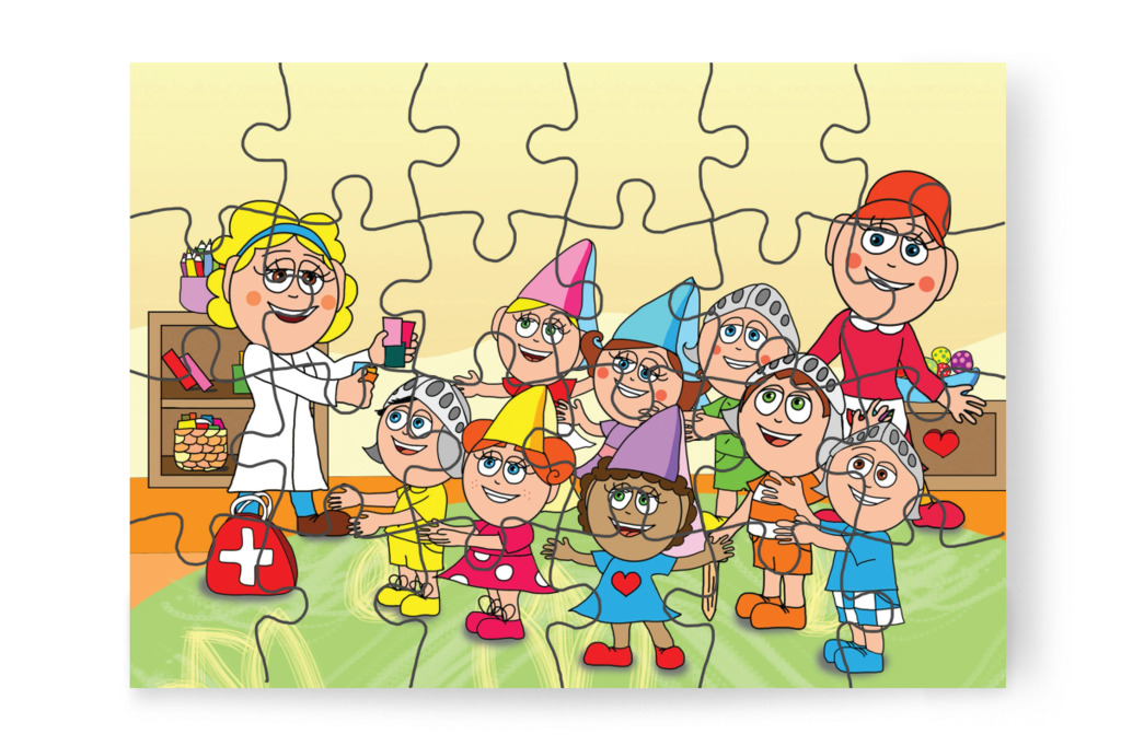 Dupla adag matrica a jutalom – 24 darabos karton puzzle | Natali és a védő néni