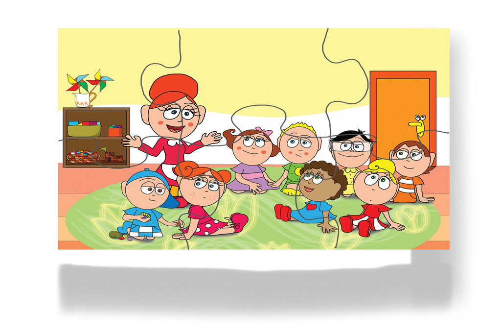 Natali vizet hoz a virágokhoz – Dolly és a virágok puzzle, 35 darab [TC07-04-P35]