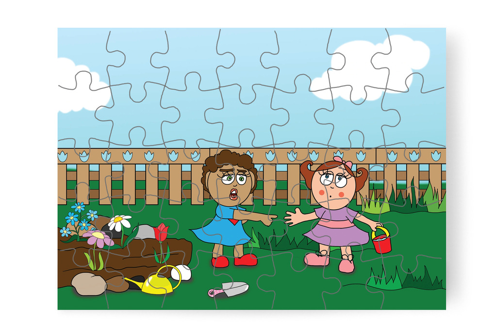 Dolly nem enged mást a virágokhoz – Dolly és a virágok puzzle, 35 darab [TC07-05-P35]