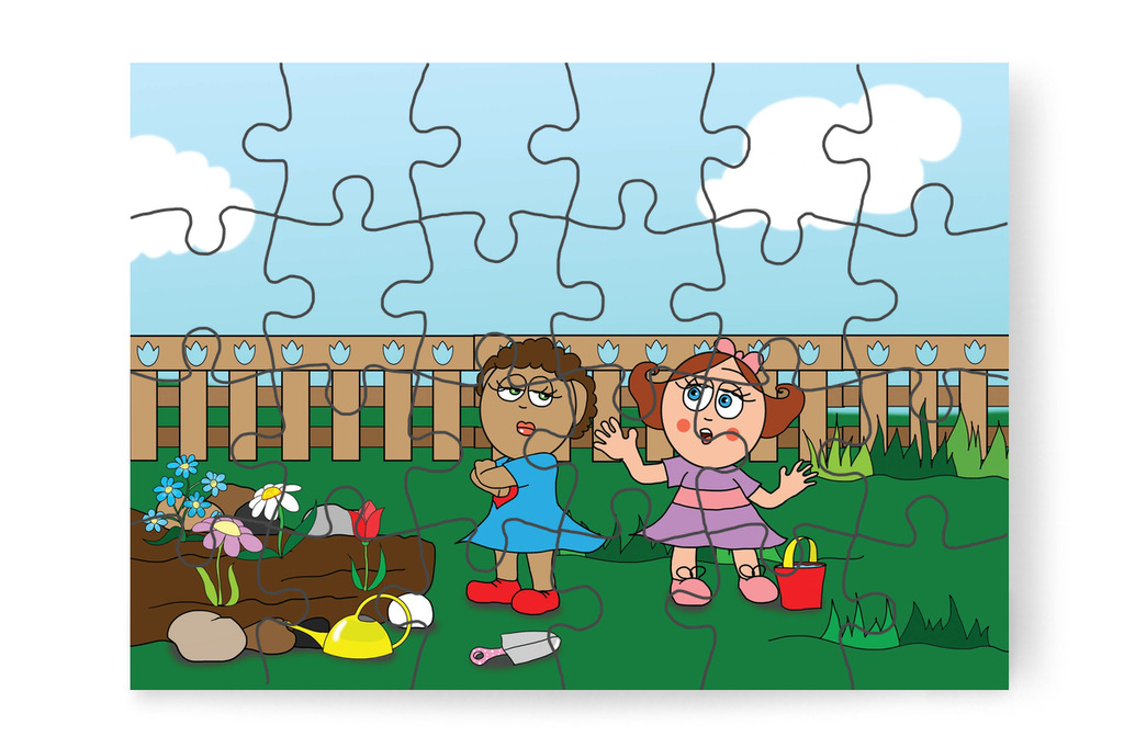 Natali is kertészkedni szeretne – Dolly és a virágok puzzle, 24 darab [TC07-06-P24]