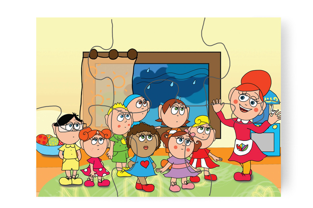Kézmosás és ebédidő – Dolly és a virágok puzzle, 6 darab [TC07-13-P06]