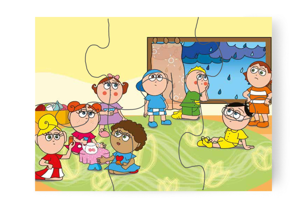 Esős reggel a Tulipán Csoportban – Klára rajzol puzzle, 6 darab [TC12-01-P06]