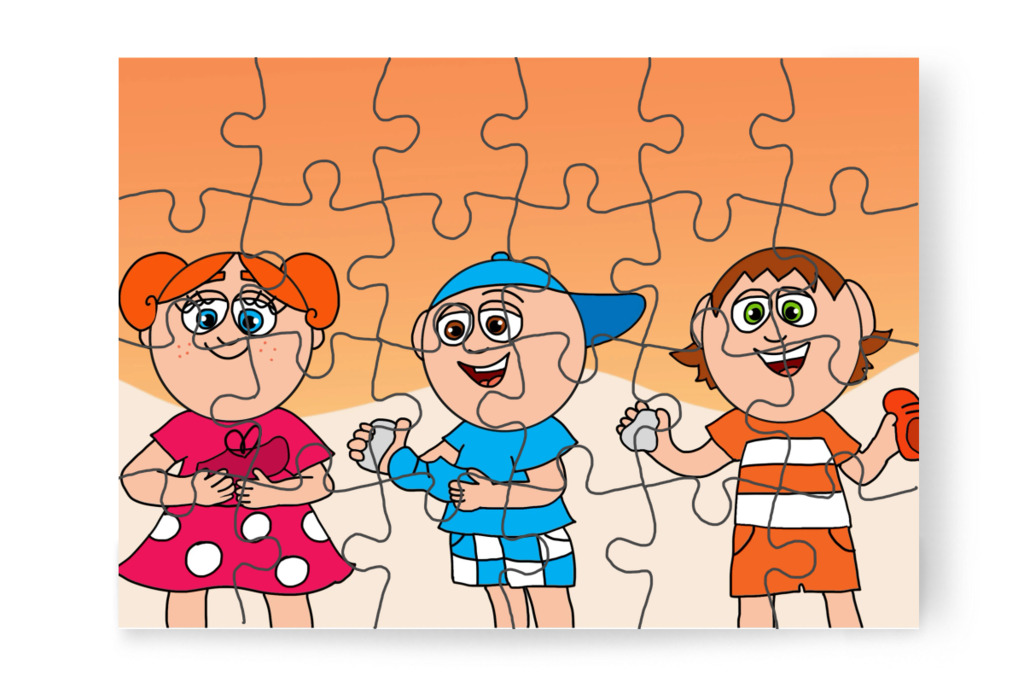Gondosan kipucolják a cipőket – Ádám és az elveszett Mikulás-csomag puzzle, 24 darab [TC48-02-P24]