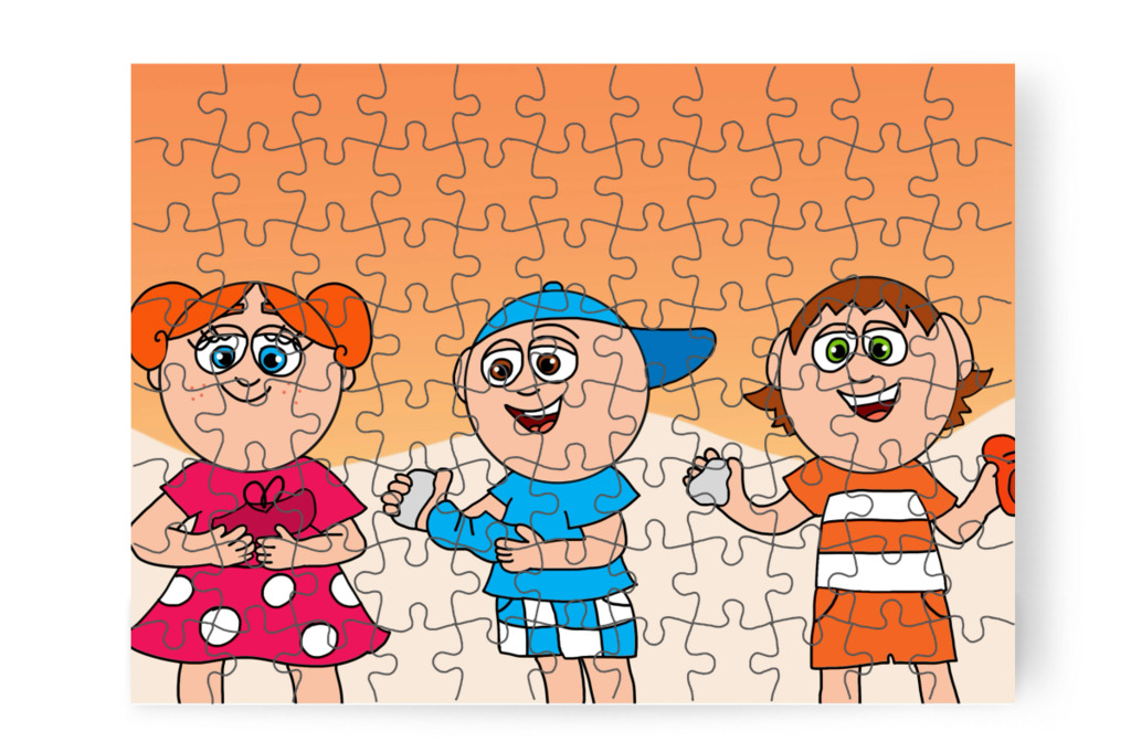 Gondosan kipucolják a cipőket – Ádám és az elveszett Mikulás-csomag puzzle, 88 darab [TC48-02-P88]