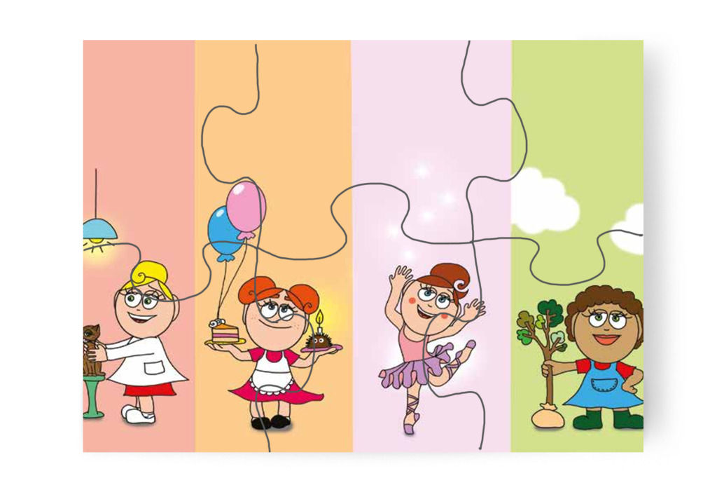 Kata, Klára, Natali és Dolly álma – Patrik álma puzzle, 6 darab [TC10-05-P06]