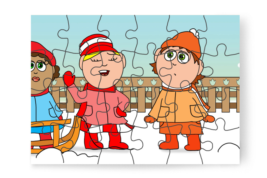 Kata várakozásra kéri – Ádám és az elveszett Mikulás-csomag puzzle, 24 darab [TC48-12-P24]