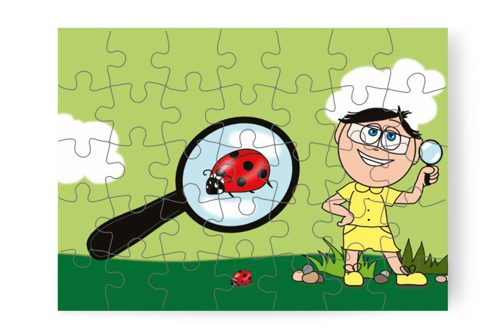 Tamás a katicát vizsgálja – Tamás és a darázs puzzle, 35 darab [TC09-03-P35]