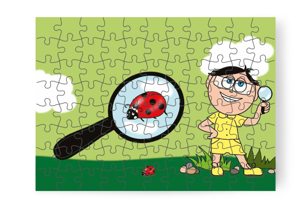 Tamás a katicát vizsgálja – Tamás és a darázs puzzle, 88 darab [TC09-03-P88]