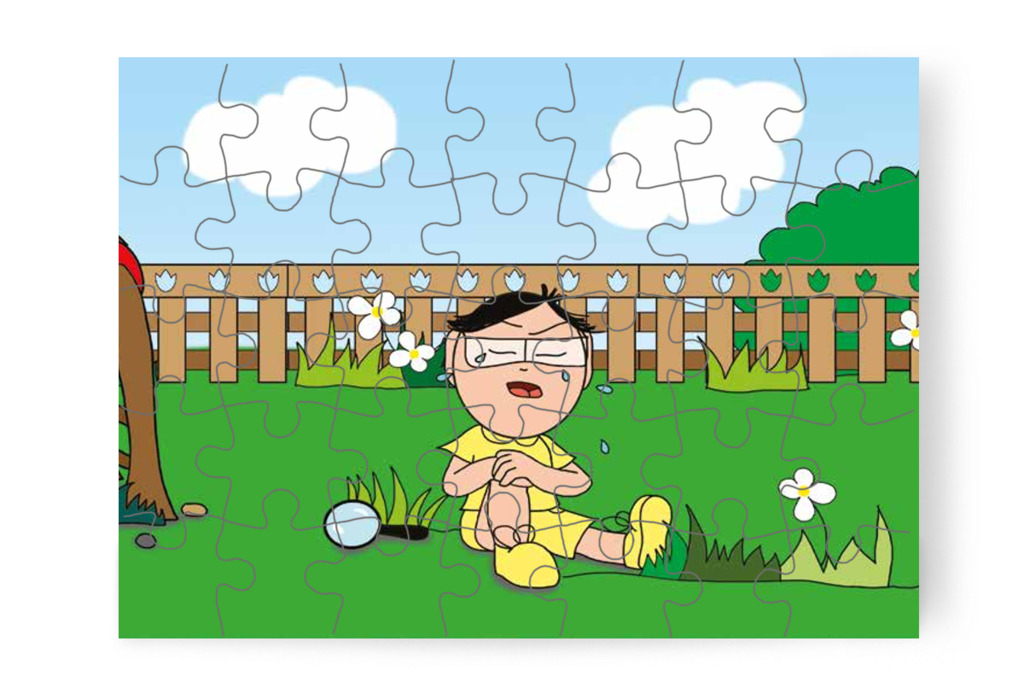 Tamás felkiált a fájdalomtól – Tamás és a darázs puzzle, 35 darab [TC09-06-P35]