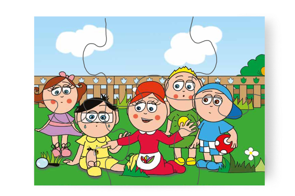Kiderül hogy darázs csípte meg – Tamás és a darázs puzzle, 6 darab [TC09-08-P06]