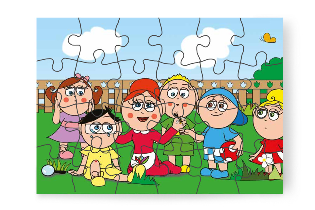 Óvónéni megnyugtatja Tamást – Tamás és a darázs puzzle, 24 darab [TC09-09-P24]