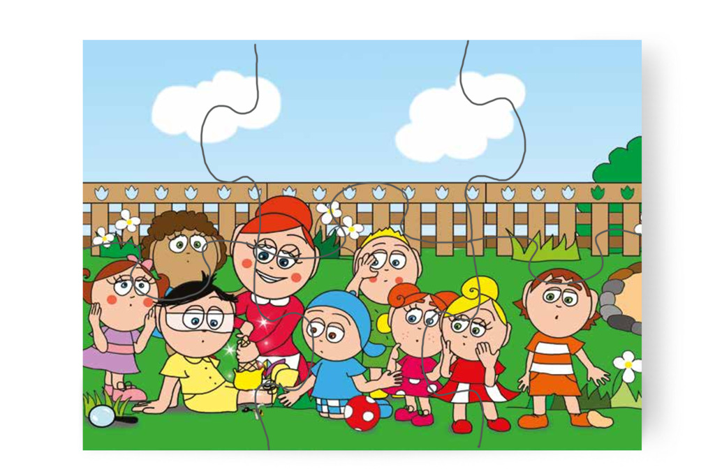A fagyi Tamás térdére kerül – Tamás és a darázs puzzle, 6 darab [TC09-12-P06]