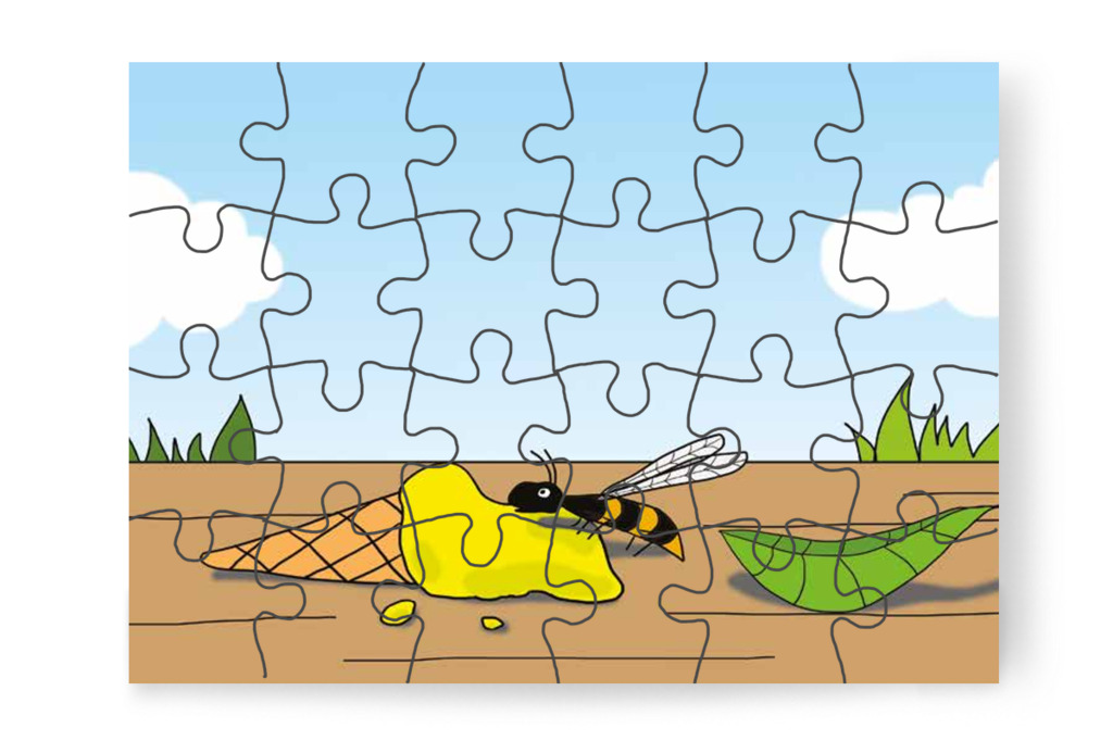 A darázs megkóstolja a fagyit – Tamás és a darázs puzzle, 24 darab [TC09-21-P24]