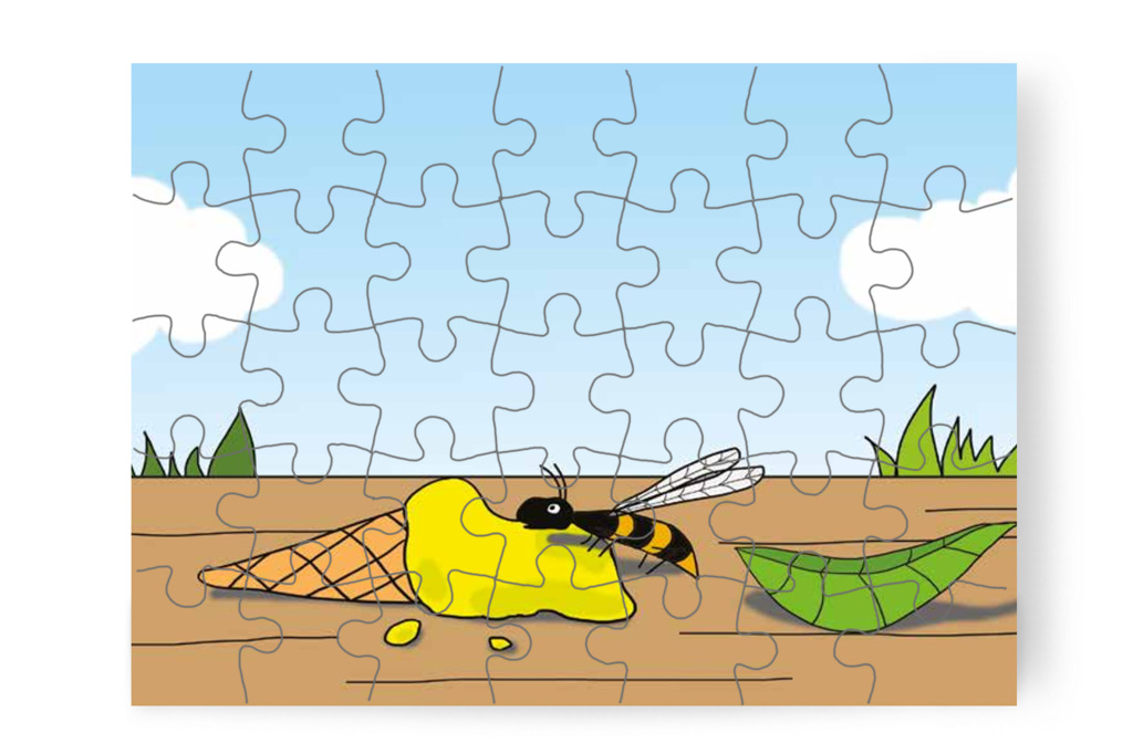 A darázs megkóstolja a fagyit – Tamás és a darázs puzzle, 35 darab [TC09-21-P35]