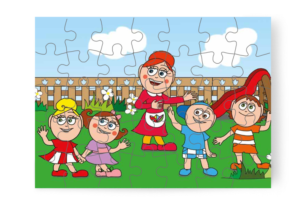 A gyerekek búcsút intenek a darázsnak – Tamás és a darázs puzzle, 35 darab [TC09-23-P35]