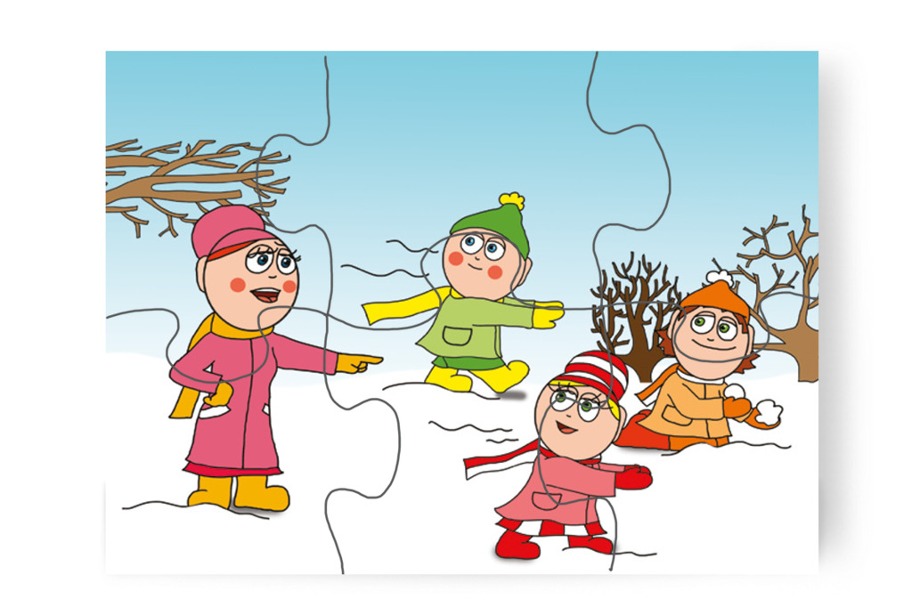 Óvónéni óvatosságra inti őket – Natali kesztyűje puzzle, 6 darab [TC11-06-P06]
