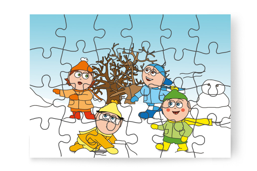 A fiúk észreveszik a hókuckót – Natali kesztyűje puzzle, 24 darab [TC11-11-P24]
