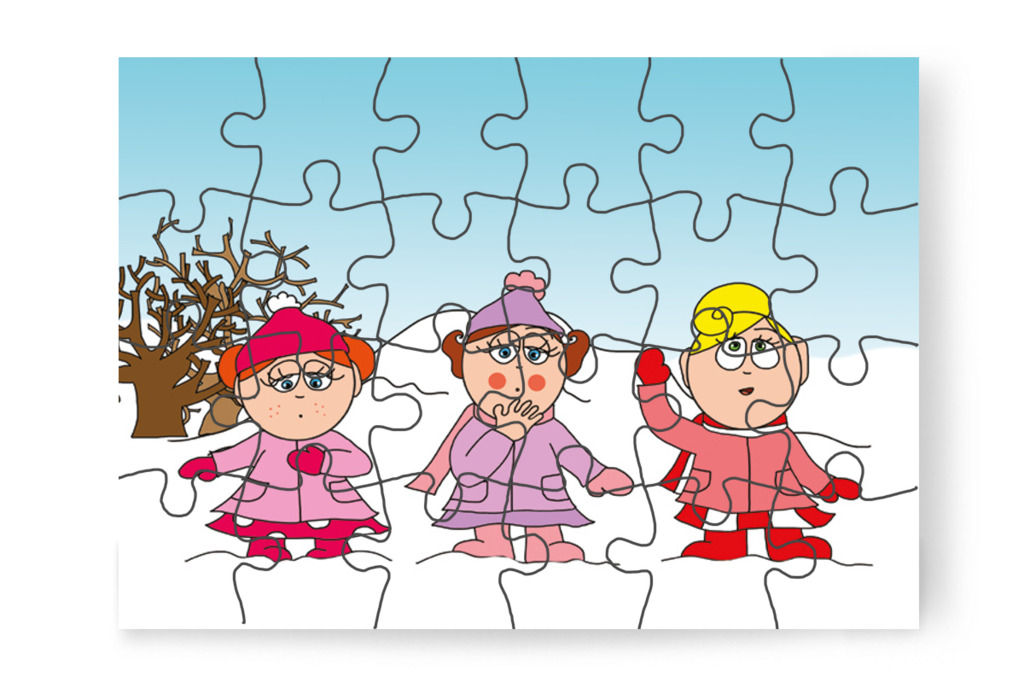 Hiányzik egy kesztyű, egy sál és egy sapka – Natali kesztyűje puzzle, 24 darab [TC11-15-P24]