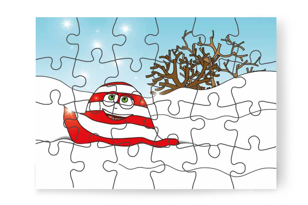 Kata csíkos sapkája is előkerül – Natali kesztyűje puzzle, 24 darab [TC11-21-P24]
