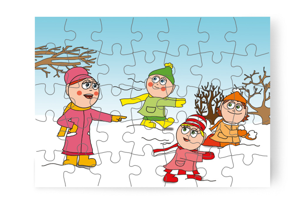 Óvónéni óvatosságra inti őket – Natali kesztyűje puzzle, 35 darab [TC11-06-P35]