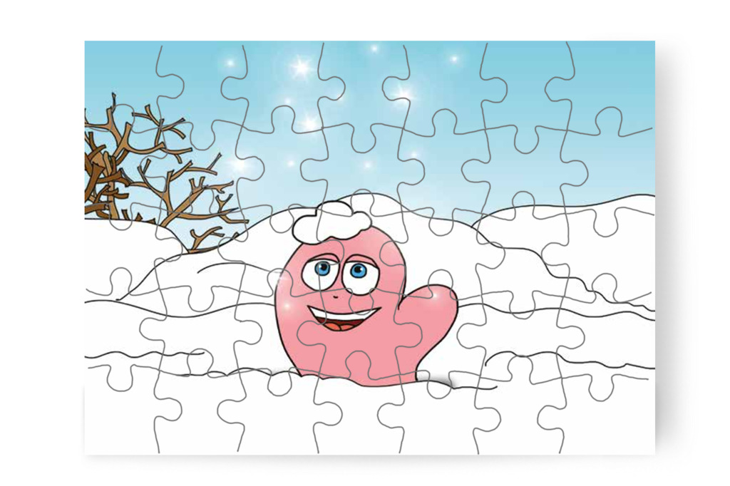 Natali kesztyűje előbújik a hóból – Natali kesztyűje puzzle, 35 darab [TC11-19-P35]