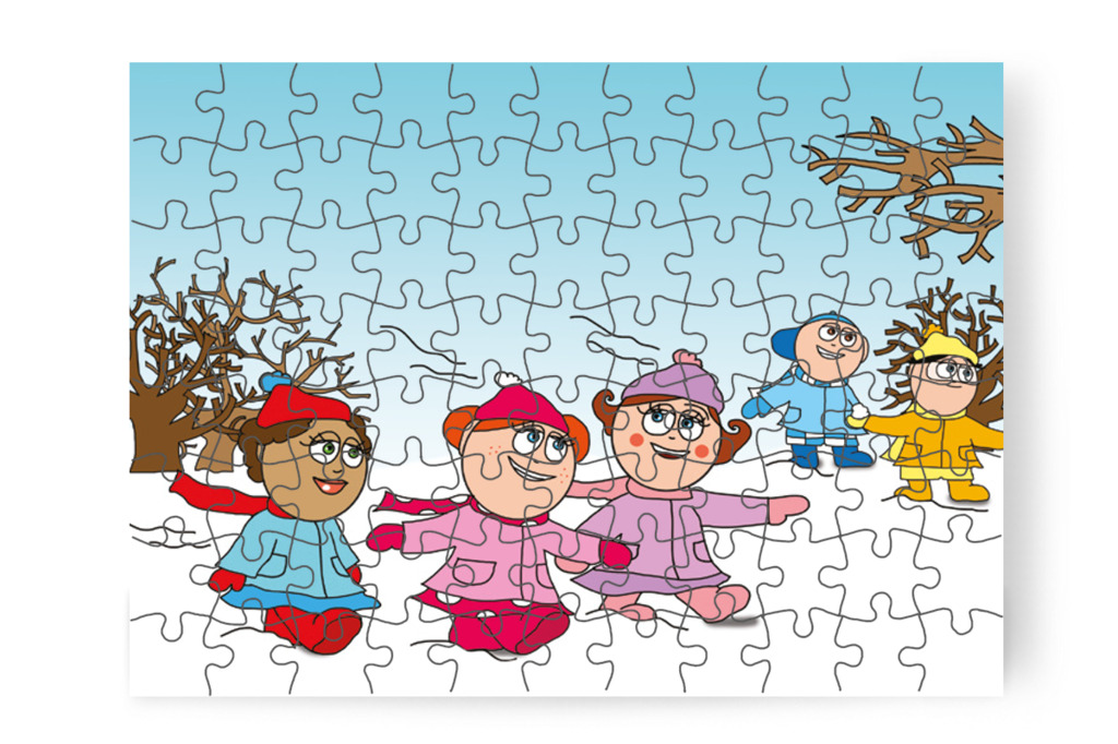 A gyerekek játszani szaladnak – Natali kesztyűje puzzle, 88 darab [TC11-07-P88]