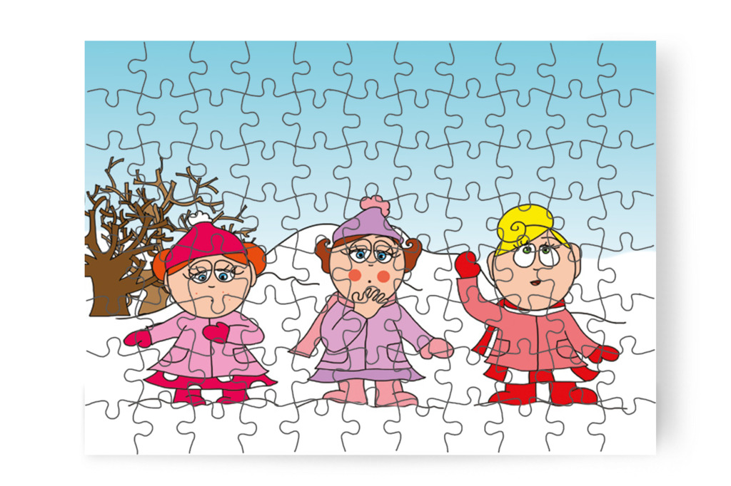 Hiányzik egy kesztyű, egy sál és egy sapka – Natali kesztyűje puzzle, 88 darab [TC11-15-P88]