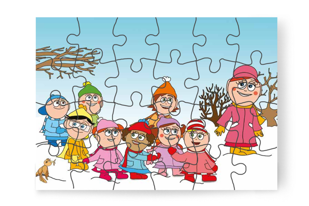 A Tulipán Csoport elindul a havas parkba – Natali kesztyűje puzzle, 24 darab [TC11-01-P24]