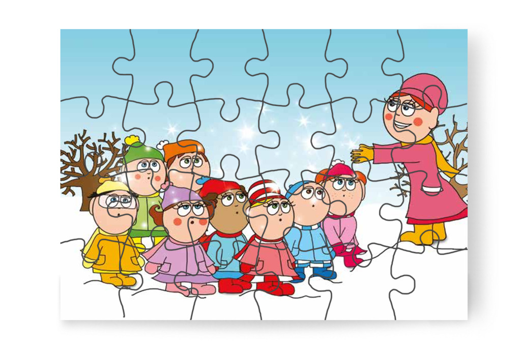 Óvónéni varázsporral készül – Natali kesztyűje puzzle, 24 darab [TC11-05-P24]