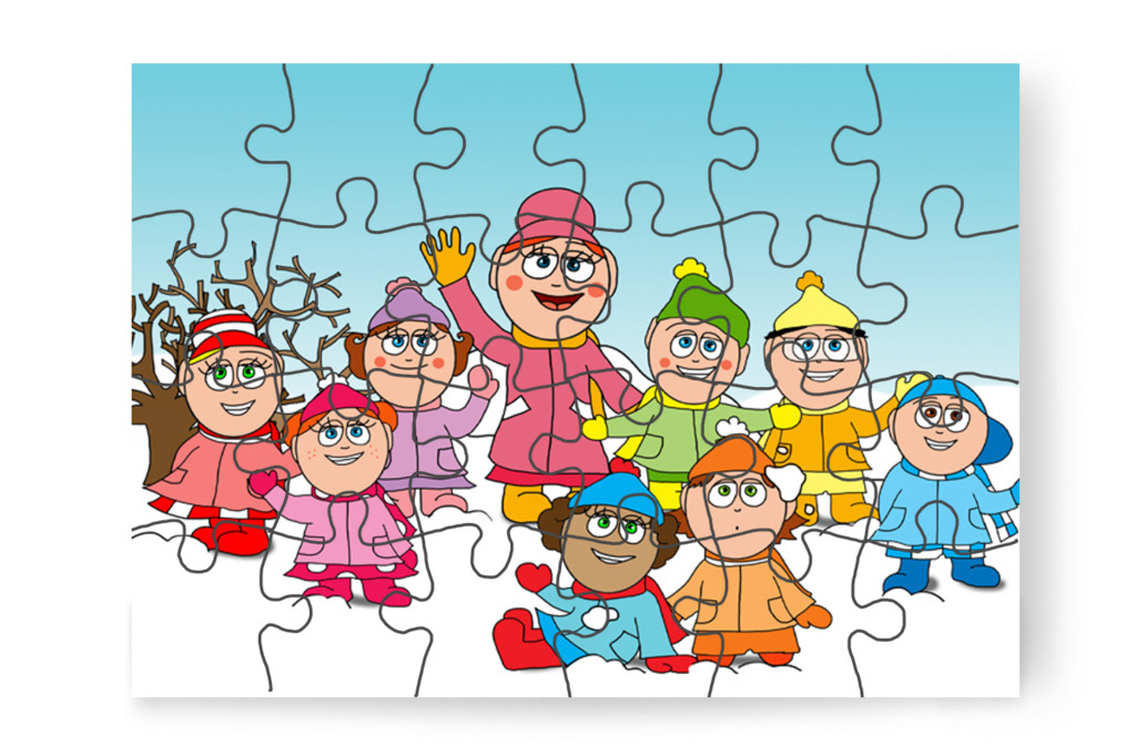 A csoport visszaindul az óvodába – Natali kesztyűje puzzle, 24 darab [TC11-24-P24]