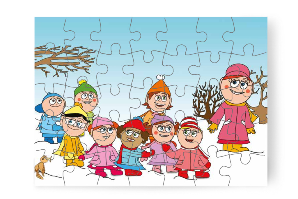 A Tulipán Csoport elindul a havas parkba – Natali kesztyűje puzzle, 35 darab [TC11-01-P35]