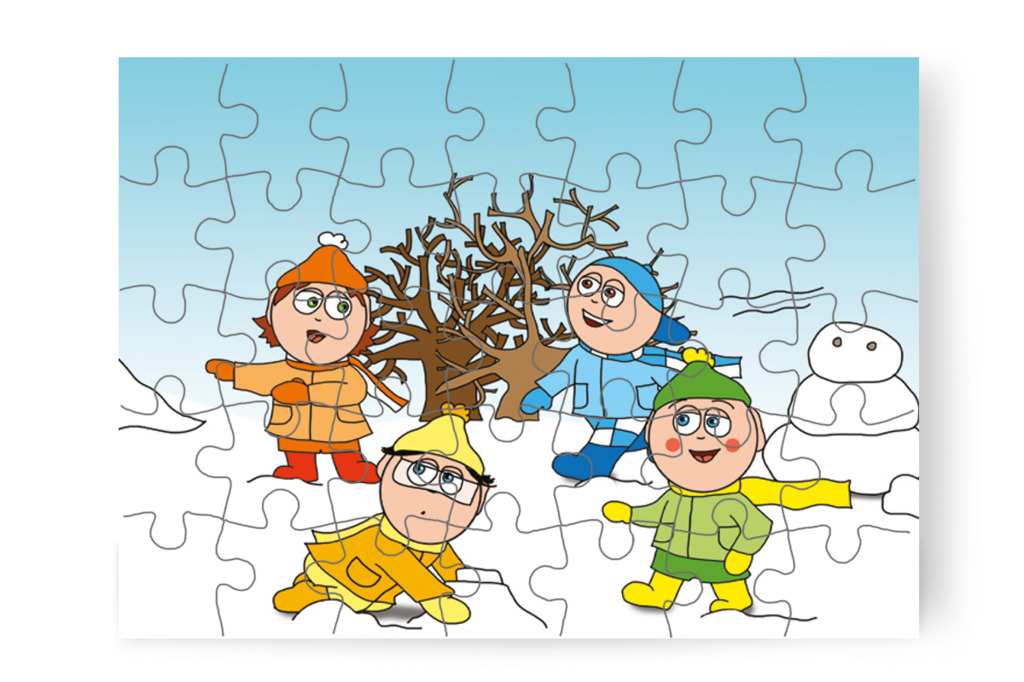 A fiúk észreveszik a hókuckót – Natali kesztyűje puzzle, 35 darab [TC11-11-P35]