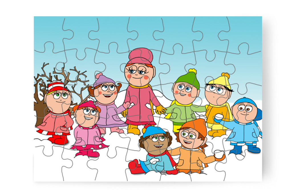 A gyerekek a varázslat titkát kérdezik – Natali kesztyűje puzzle, 35 darab [TC11-23-P35]