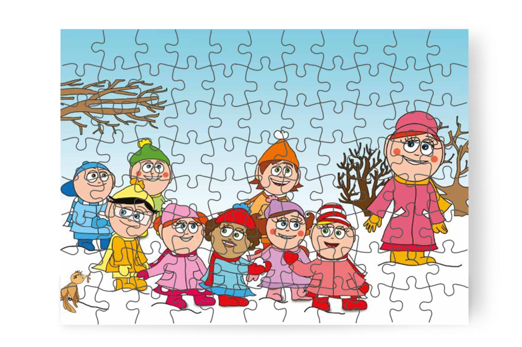 A Tulipán Csoport elindul a havas parkba – Natali kesztyűje puzzle, 88 darab [TC11-01-P88]