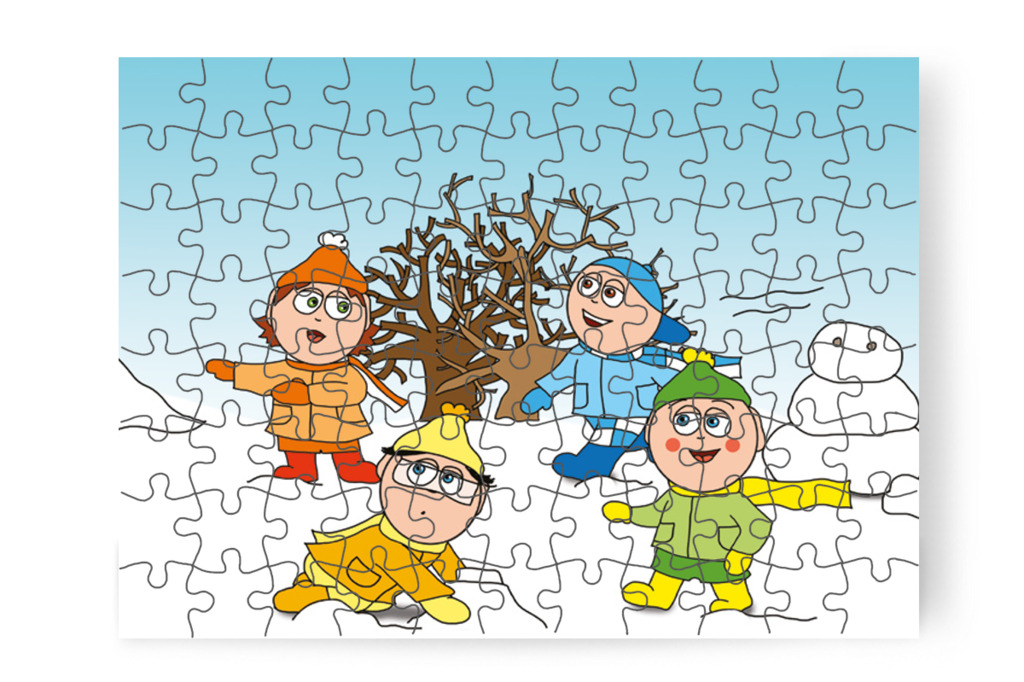 A fiúk észreveszik a hókuckót – Natali kesztyűje puzzle, 88 darab [TC11-11-P88]