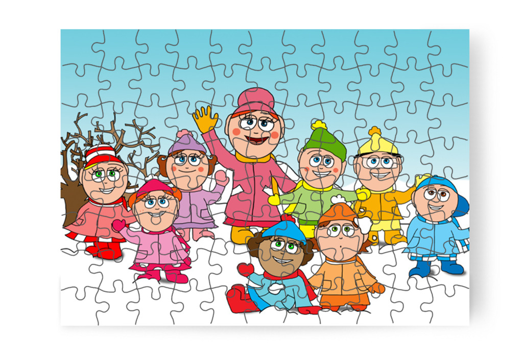 A csoport visszaindul az óvodába – Natali kesztyűje puzzle, 88 darab [TC11-24-P88]
