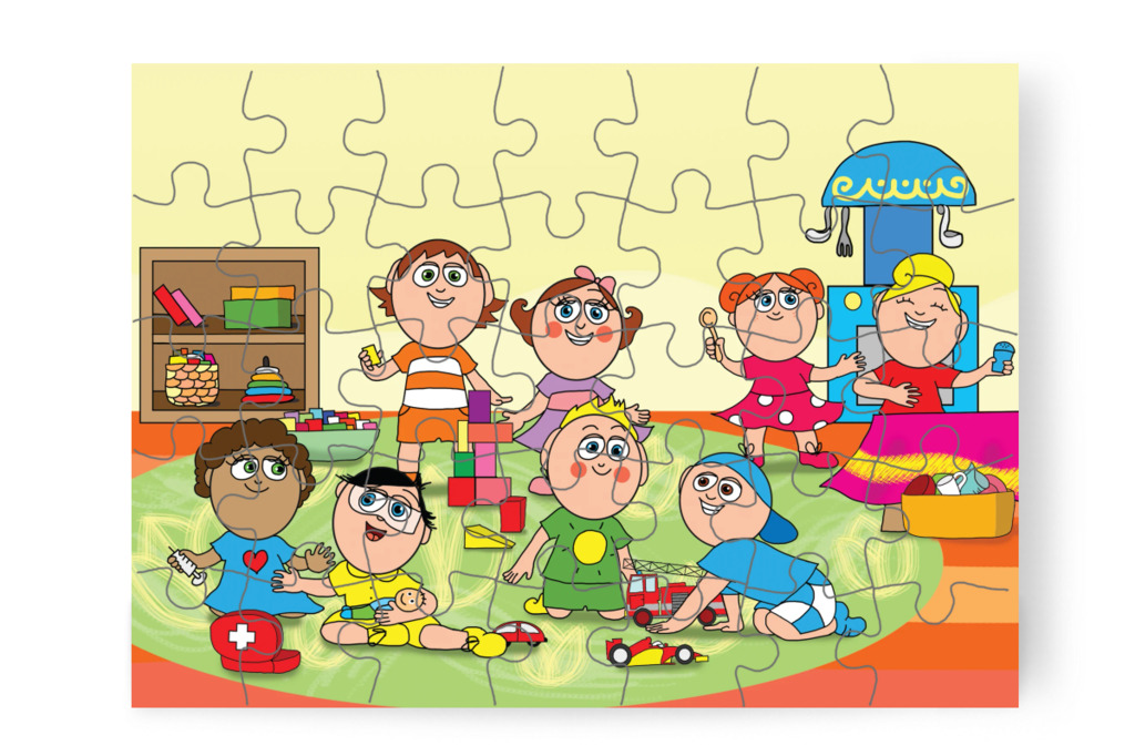 Játékok szanaszét a szobában – A Jutalom Rudi puzzle, 35 darab [TC03-01-P35]