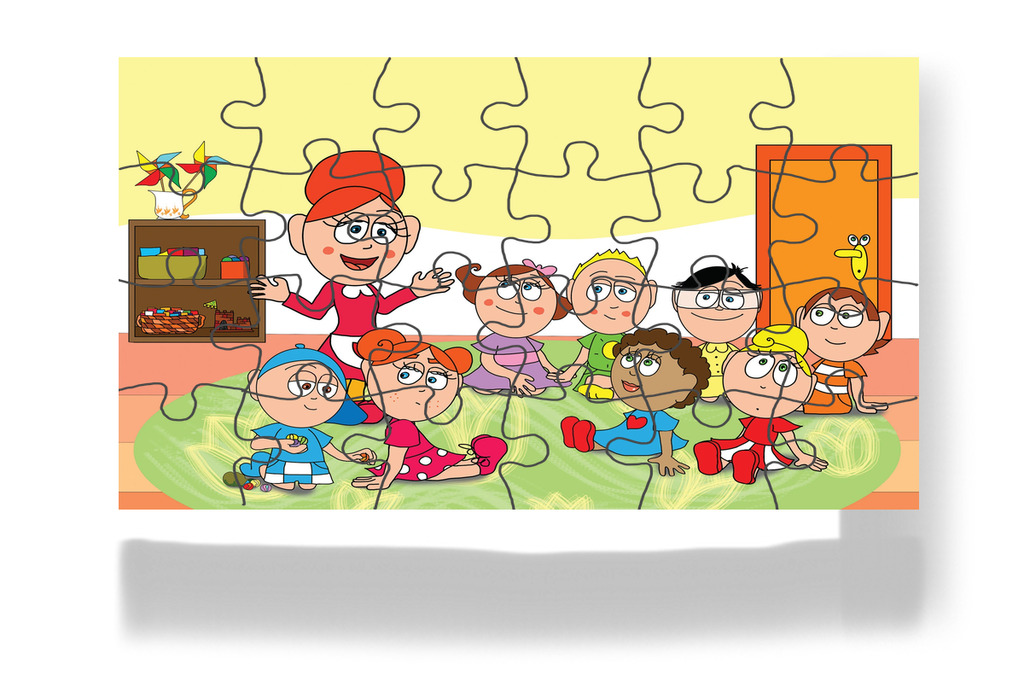Óvónéni bejelenti a doktorlátogatást – Kata és a doktor bácsi puzzle, 24 darab [TC08-01-P24]