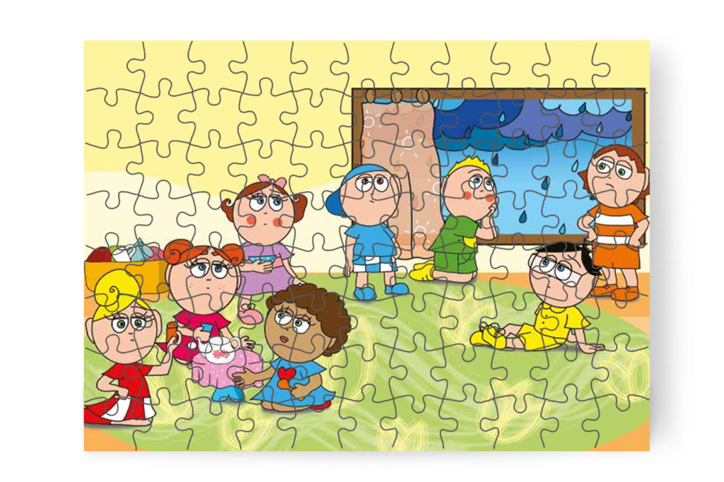 Esős reggel a Tulipán Csoportban – Klára rajzol puzzle, 88 darab [TC12-01-P88]