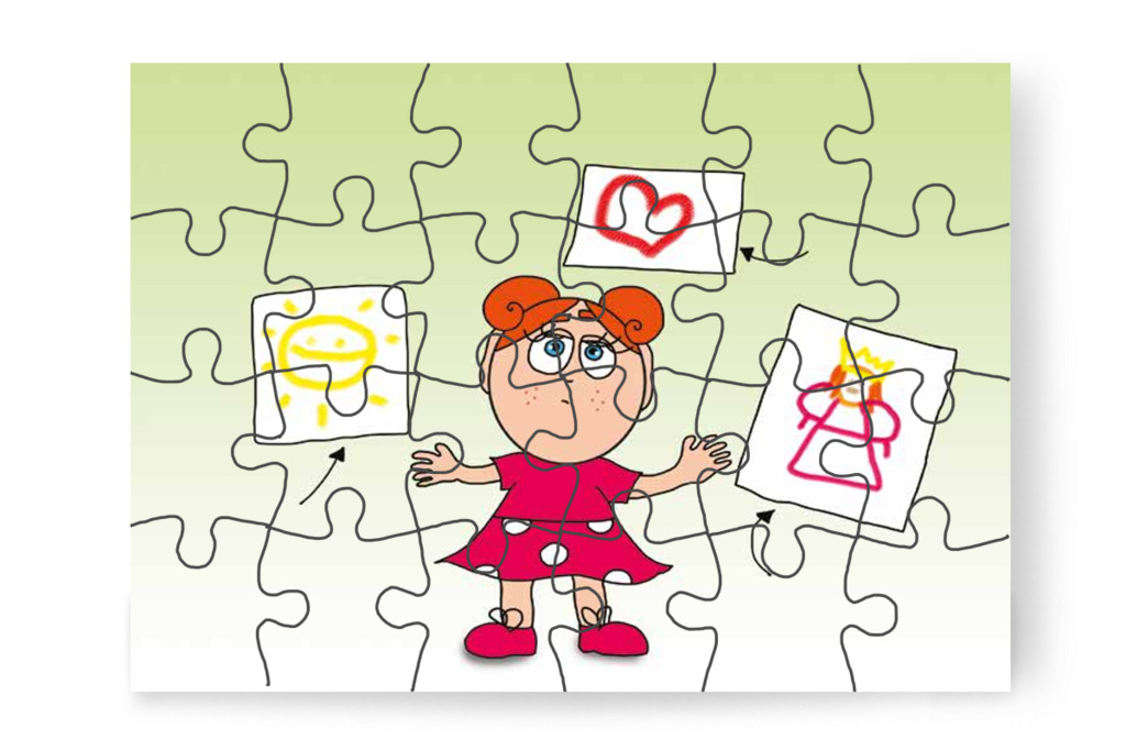 Klára a rajzai miatt aggódik – Klára rajzol puzzle, 24 darab [TC12-05-P24]