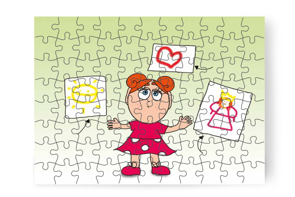 Klára a rajzai miatt aggódik – Klára rajzol puzzle, 88 darab [TC12-05-P88]