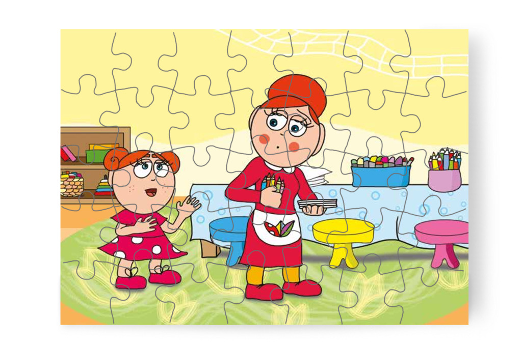 Klára inkább gyurmázna – Klára rajzol puzzle, 35 darab [TC12-06-P35]