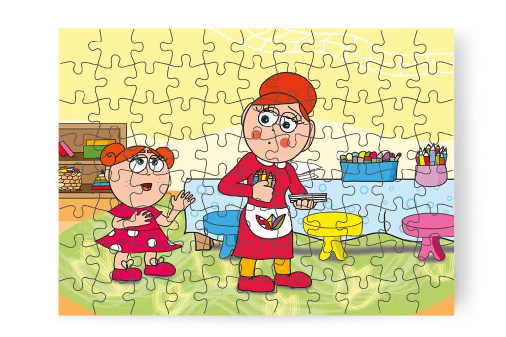 Klára inkább gyurmázna – Klára rajzol puzzle, 88 darab [TC12-06-P88]
