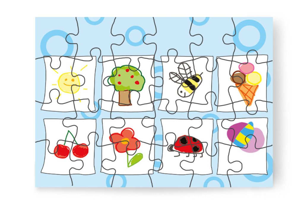 Óvónéni sorba rakja a rajzokat – Klára rajzol puzzle, 24 darab [TC12-12-P24]