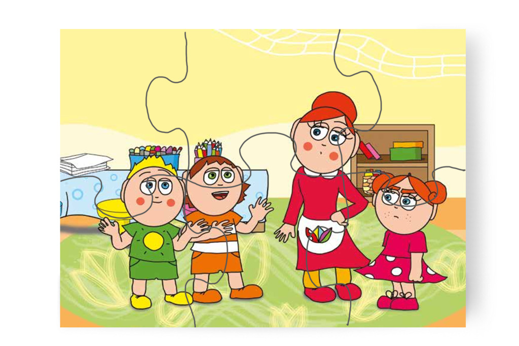 Ádám a dinnyelepkéről kérdez – Klára rajzol puzzle, 6 darab [TC12-15-P06]