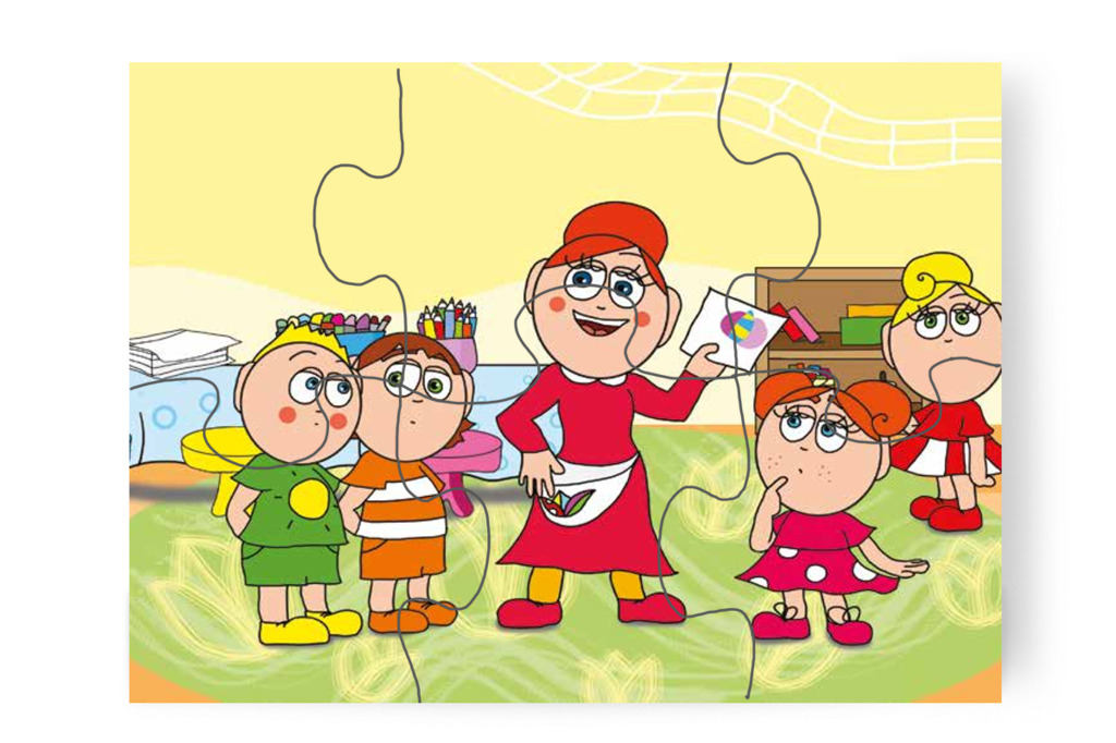 Óvónéni elteszi Klára rajzát – Klára rajzol puzzle, 6 darab [TC12-16-P06]