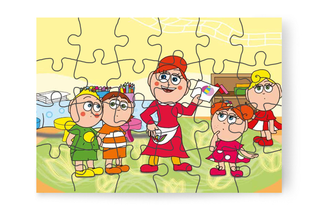 Óvónéni elteszi Klára rajzát – Klára rajzol puzzle, 24 darab [TC12-16-P24]