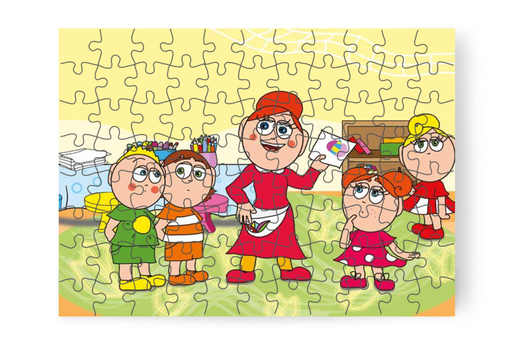 Óvónéni elteszi Klára rajzát – Klára rajzol puzzle, 88 darab [TC12-16-P88]