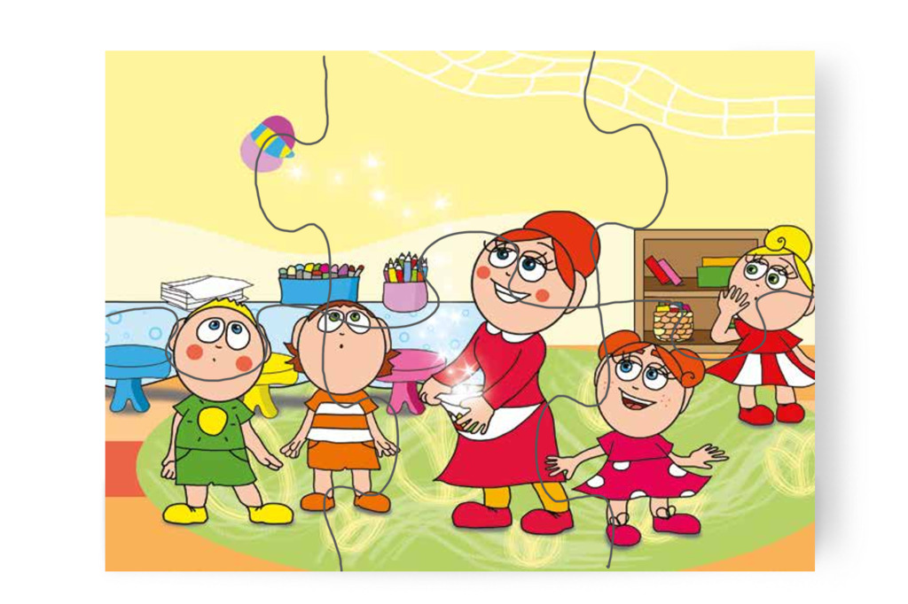 Egy lepke kirepül a varázszsebből – Klára rajzol puzzle, 6 darab [TC12-17-P06]