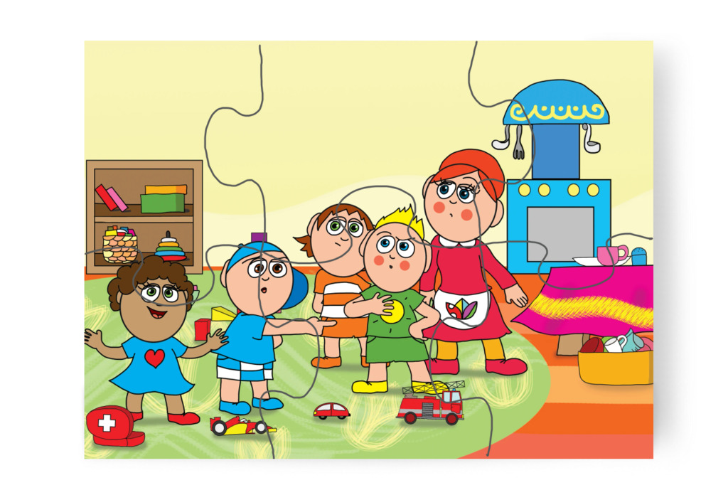 A gyerekek egymást hibáztatják – A Jutalom Rudi puzzle, 6 darab [TC03-12-P06]
